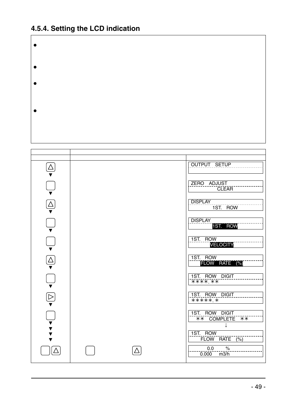 Setting the lcd indication | Dwyer UXF2 User Manual | Page 59 / 130