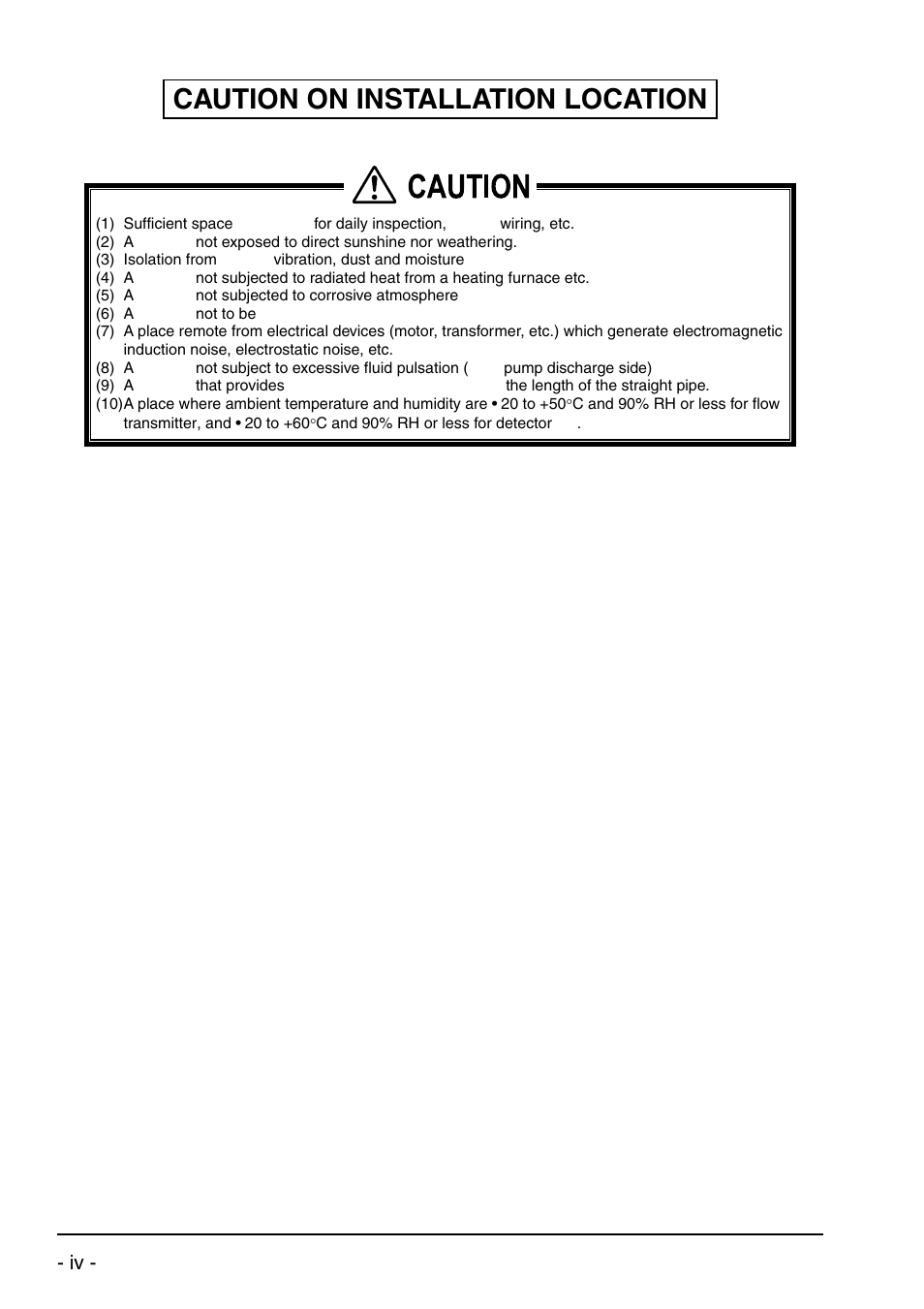 Caution on installation location | Dwyer UXF2 User Manual | Page 6 / 130