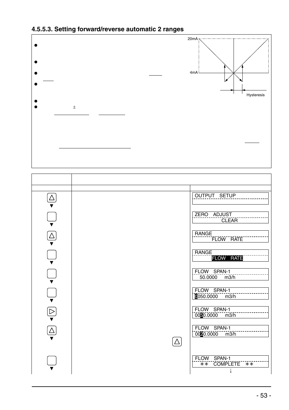 Setting forward/reverse automatic 2 ranges | Dwyer UXF2 User Manual | Page 63 / 130