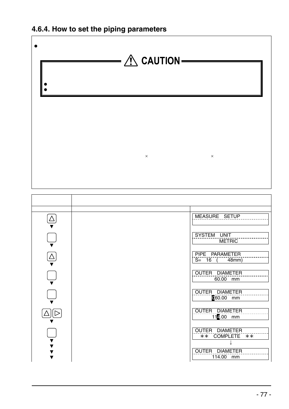 How to set the piping parameters | Dwyer UXF2 User Manual | Page 87 / 130