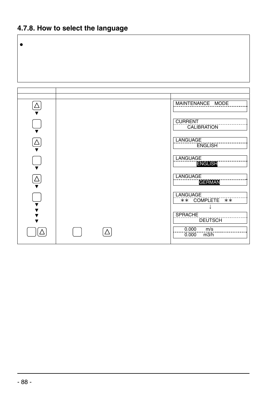 How to select the language | Dwyer UXF2 User Manual | Page 98 / 130