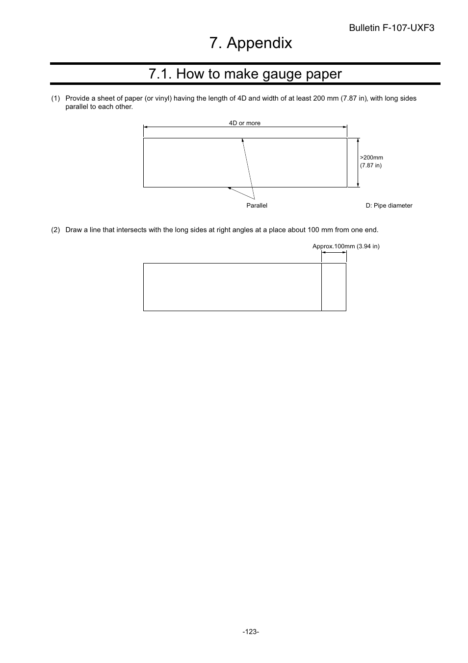 Appendix, How to make gauge paper | Dwyer UXF3 User Manual | Page 131 / 141