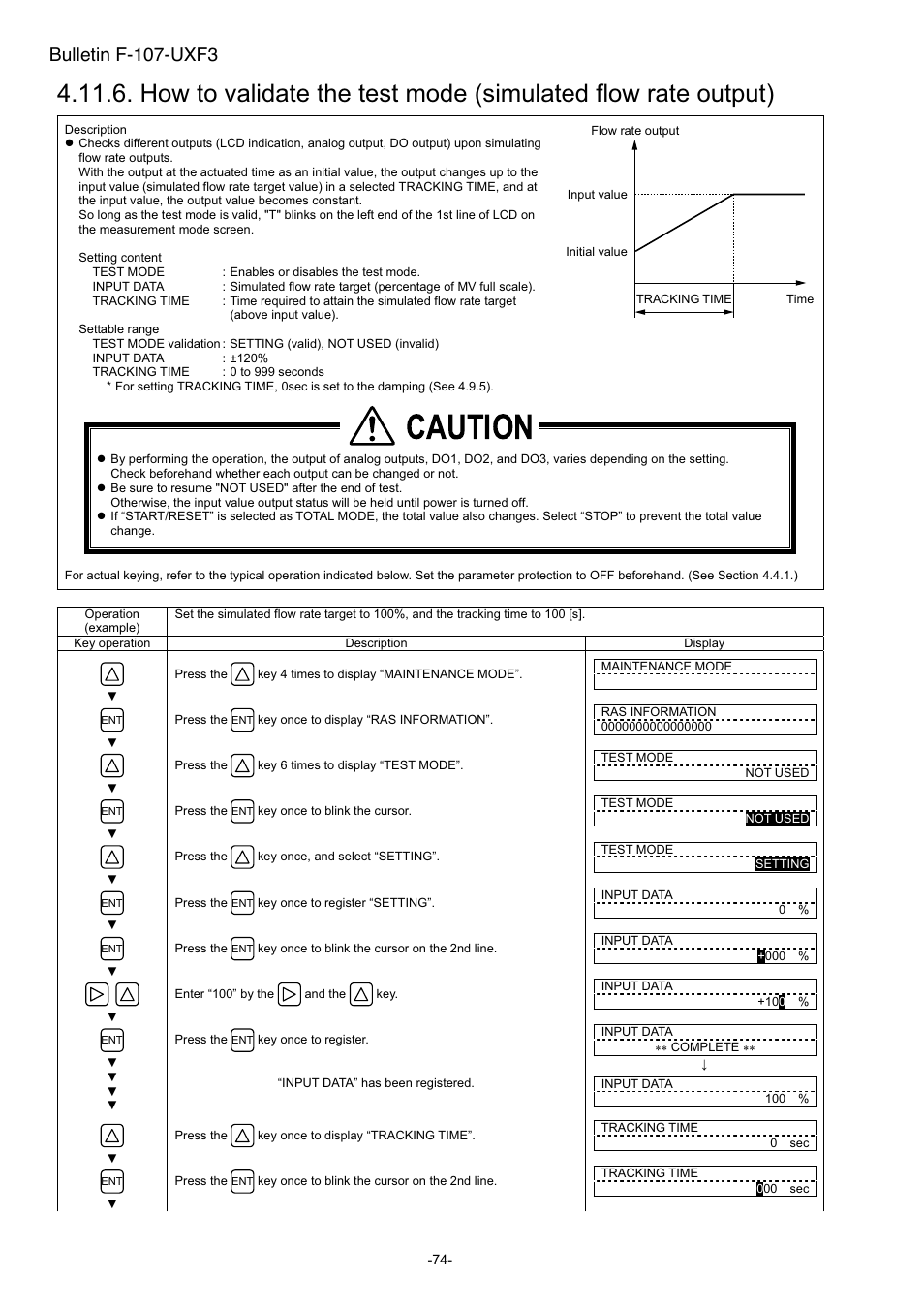 Caution, Bulletin f-107-uxf3 | Dwyer UXF3 User Manual | Page 82 / 141