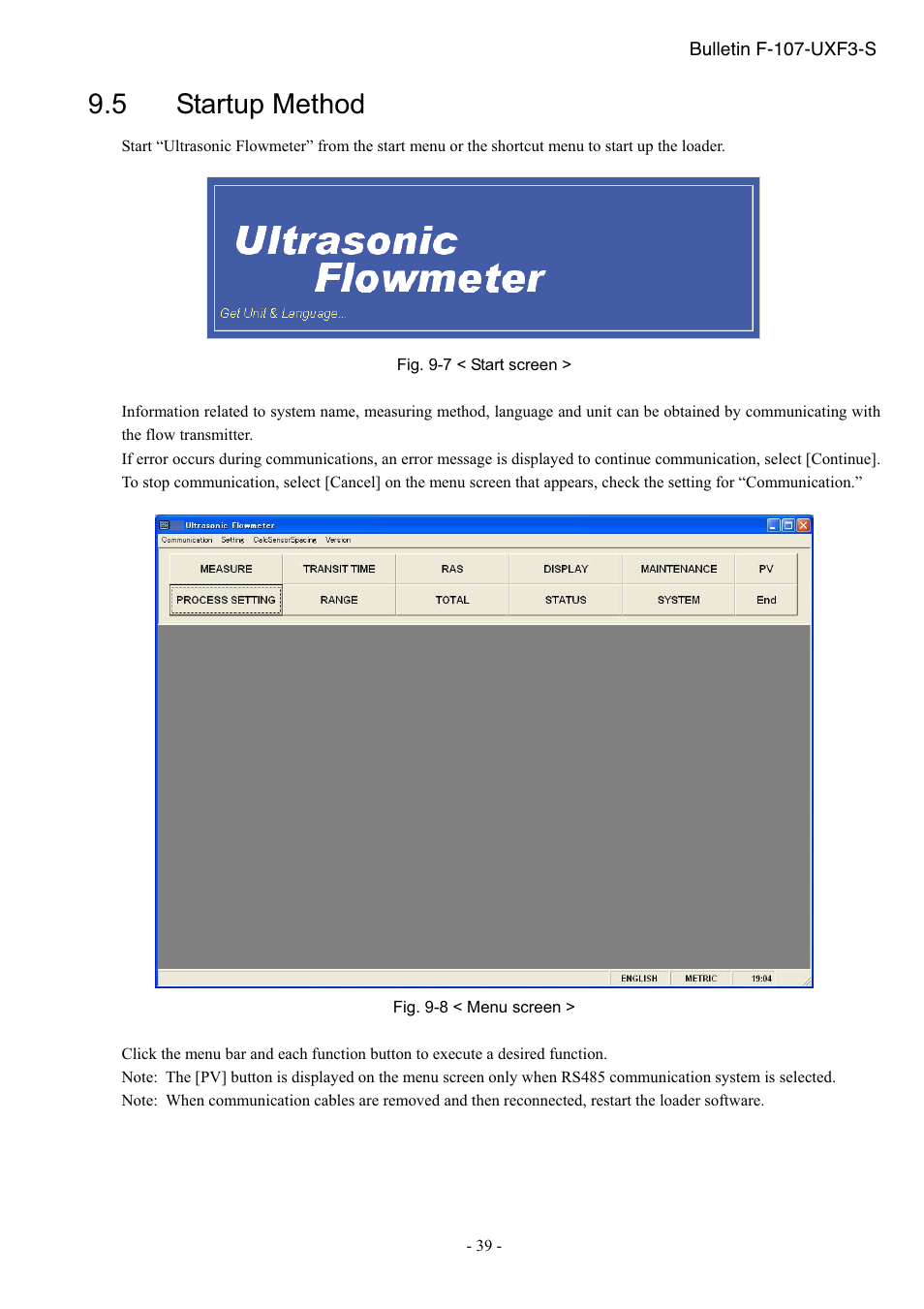 Startup method, 5 startup method | Dwyer UXF3 User Manual | Page 43 / 73