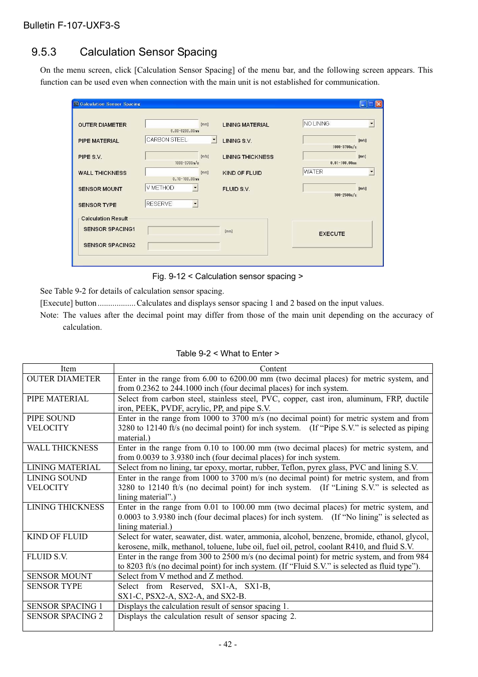 3 calculation sensor spacing | Dwyer UXF3 User Manual | Page 46 / 73