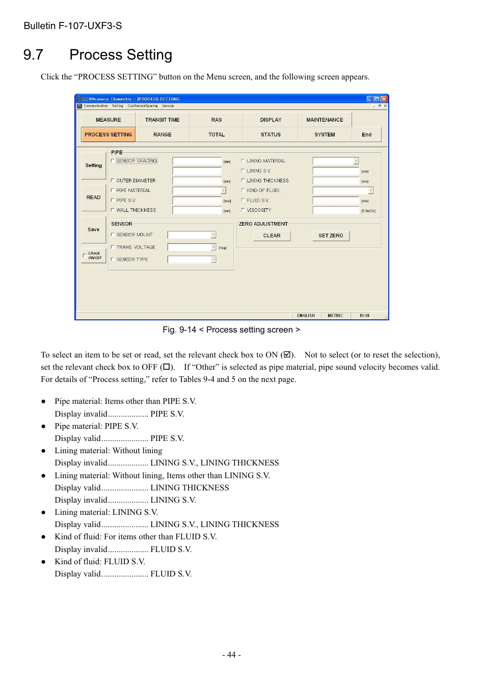 Process setting, 7 process setting | Dwyer UXF3 User Manual | Page 48 / 73