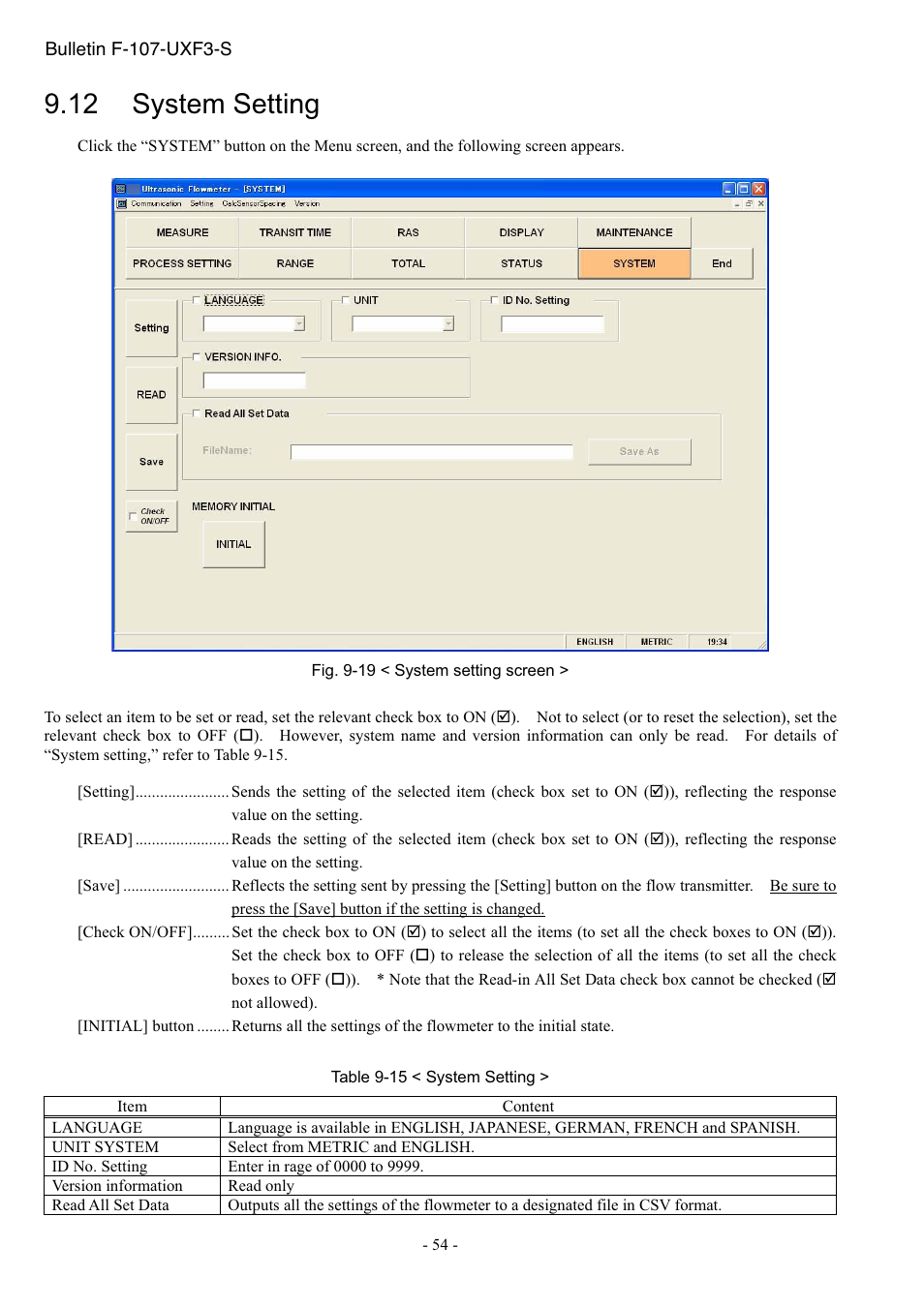 System setting, 12 system setting | Dwyer UXF3 User Manual | Page 58 / 73