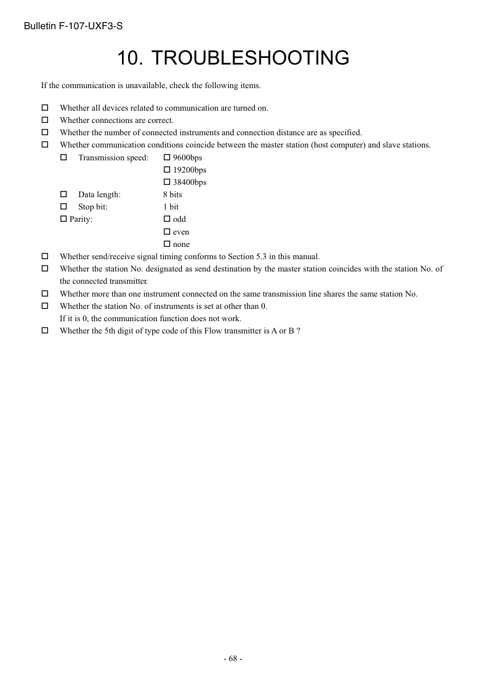 Troubleshooting | Dwyer UXF3 User Manual | Page 72 / 73