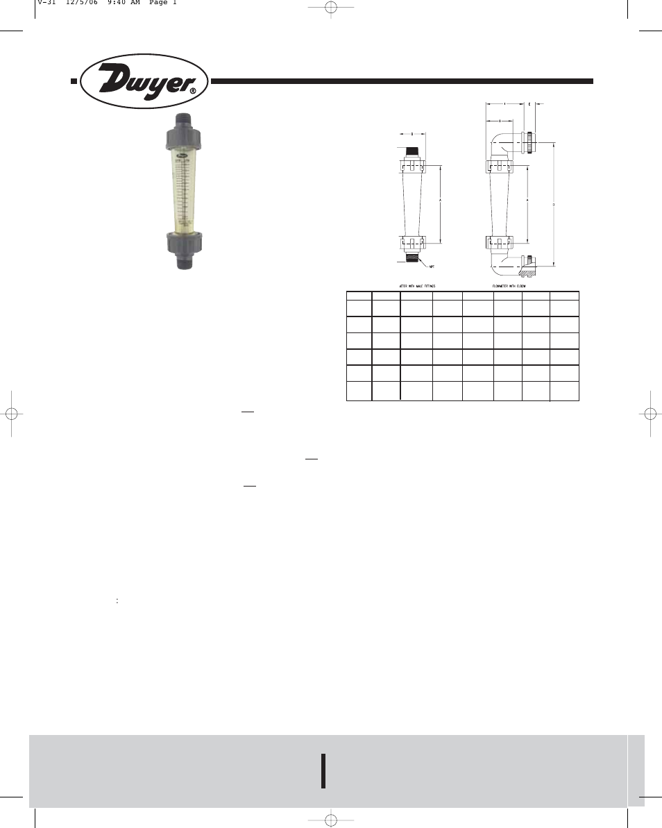 Dwyer LFM User Manual | 2 pages