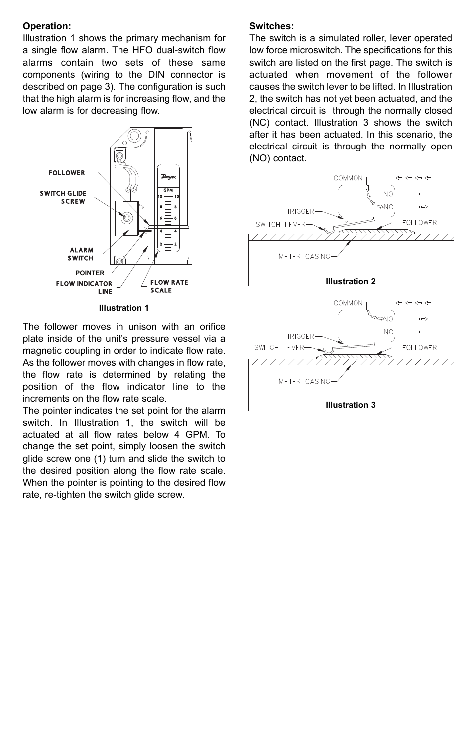 Illustration 1 illustration 2 illustration 3 | Dwyer HFO User Manual | Page 2 / 4