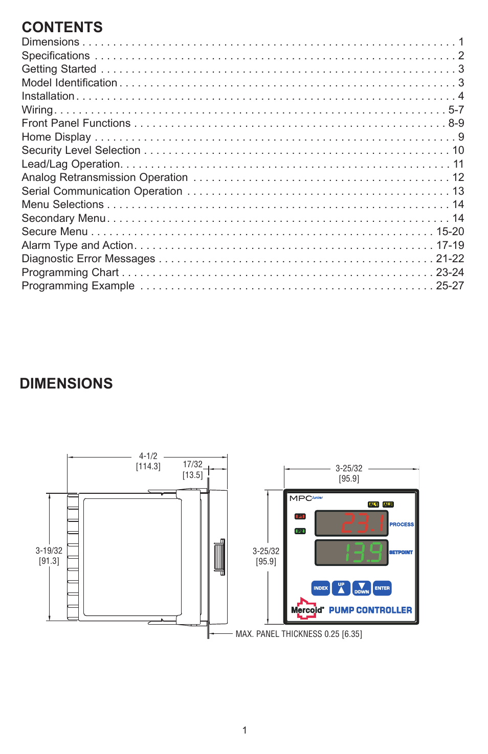 Dwyer MPCJR User Manual | Page 2 / 28