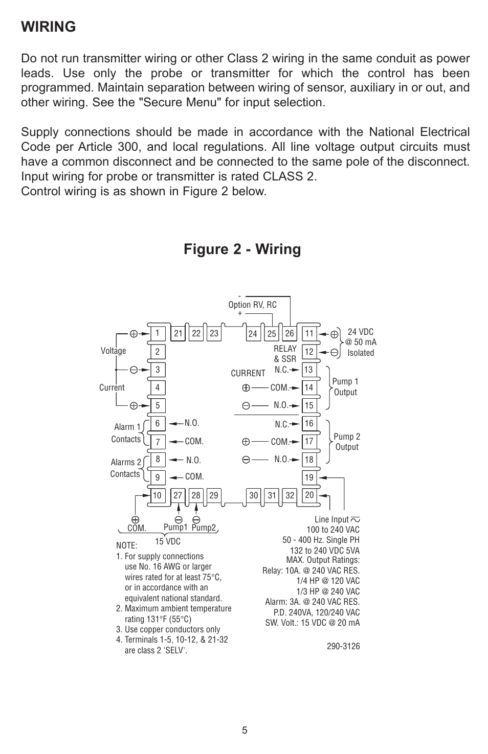 Figure 2 - wiring wiring | Dwyer MPCJR User Manual | Page 6 / 28