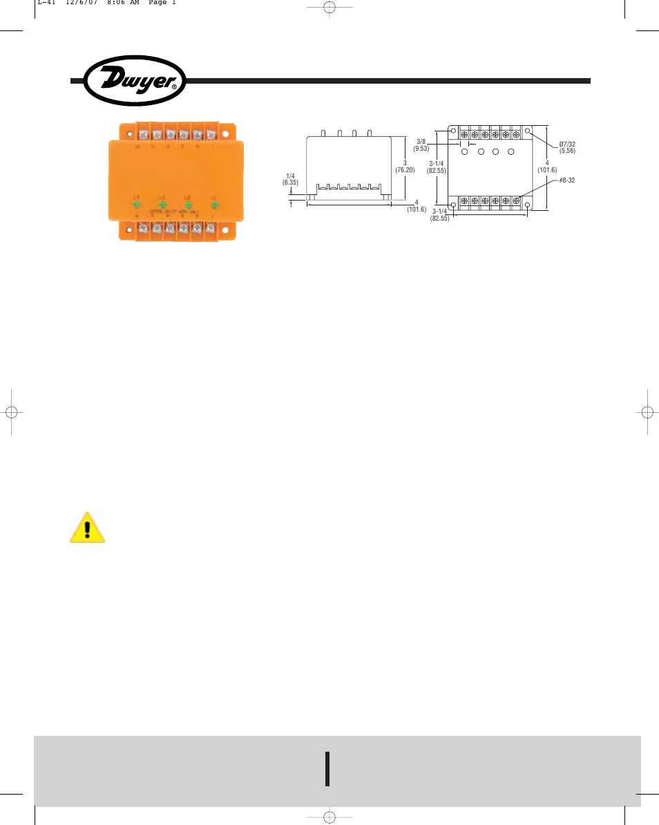 Dwyer QPC User Manual | 2 pages