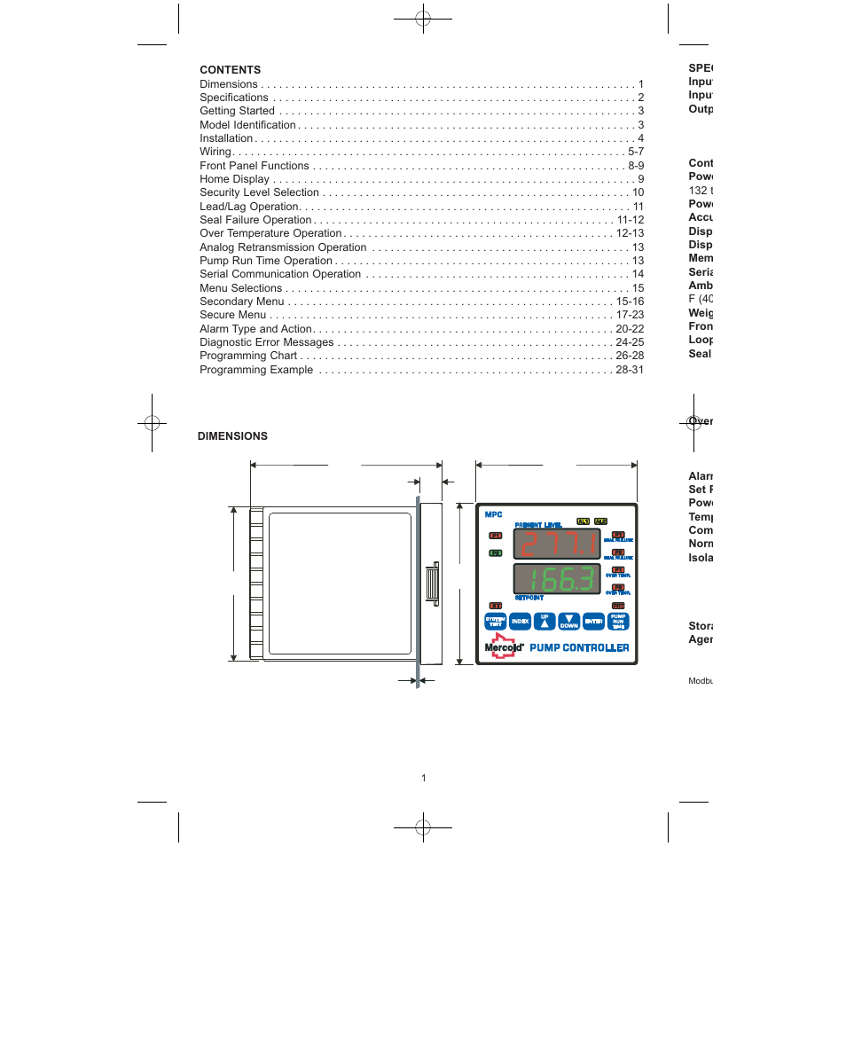 Dwyer MPC User Manual | Page 2 / 32