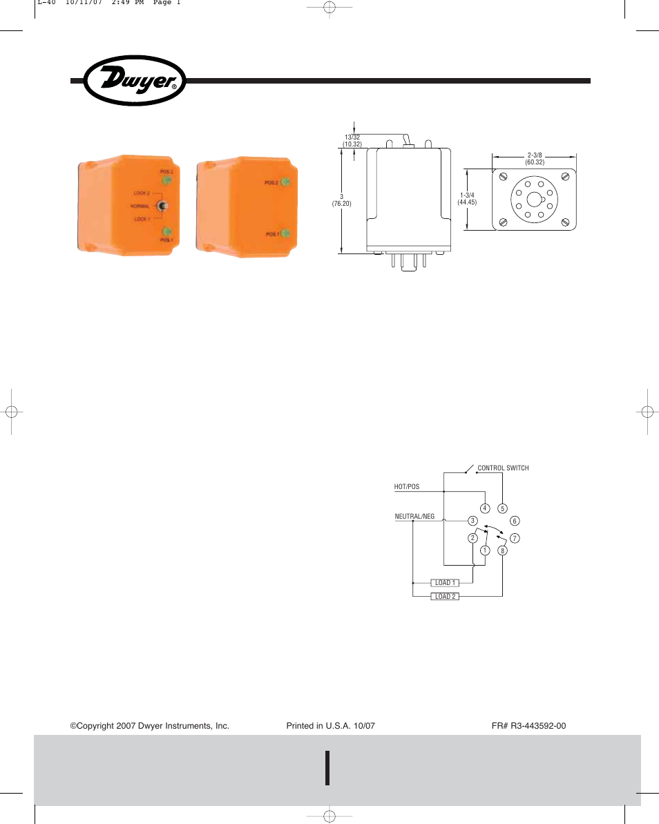 Dwyer DPC User Manual | 1 page