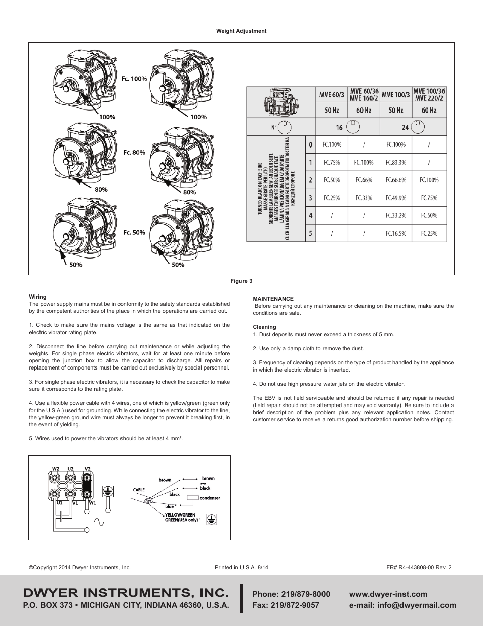 Dwyer instruments, inc | Dwyer EBV User Manual | Page 2 / 2