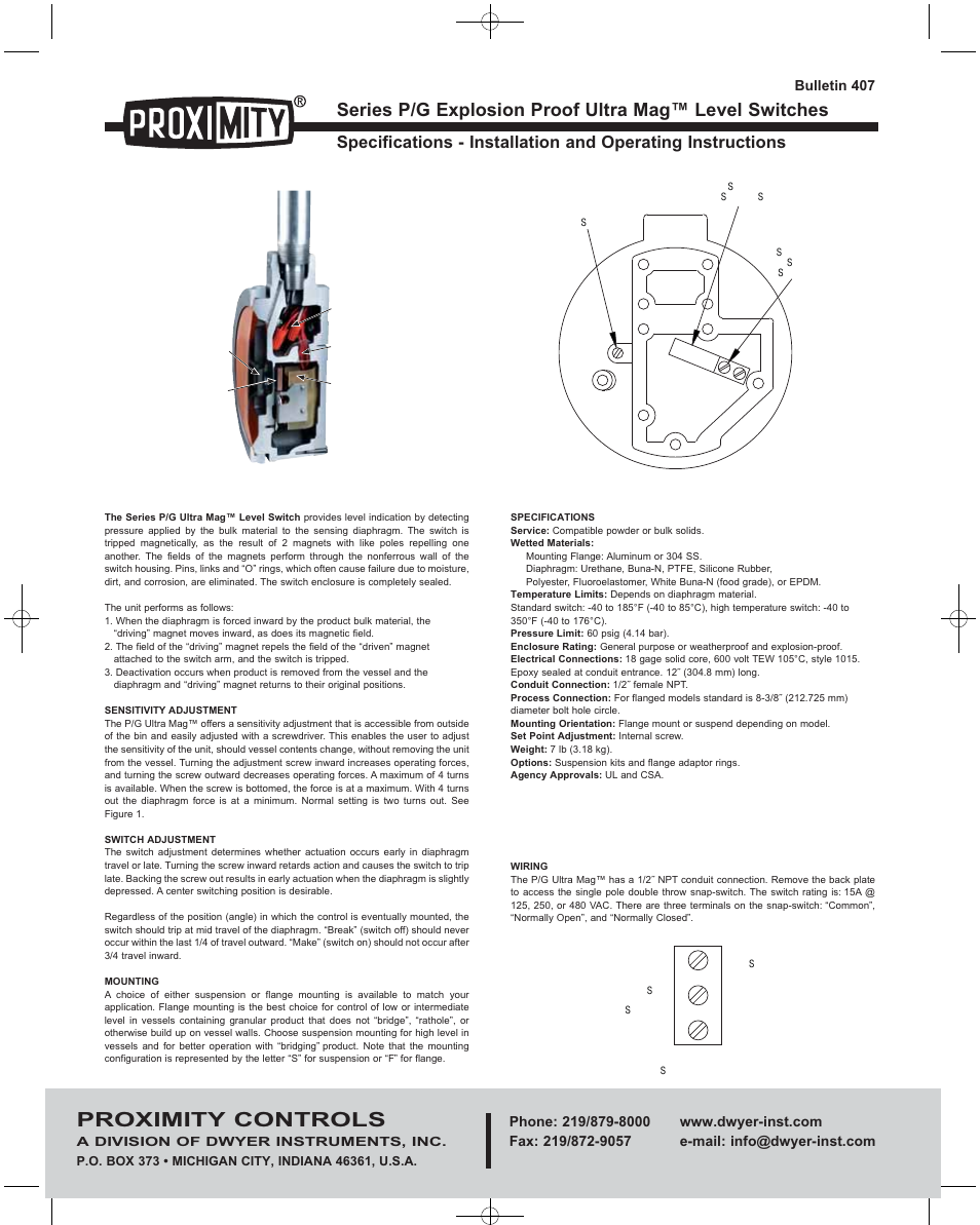 Dwyer Ultra-Mag™ User Manual | 2 pages