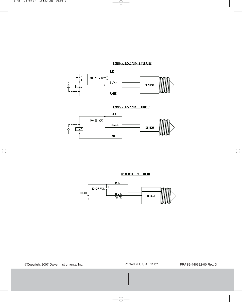 W.e. anderson div., dwyer instruments, inc | Dwyer OLS User Manual | Page 2 / 2