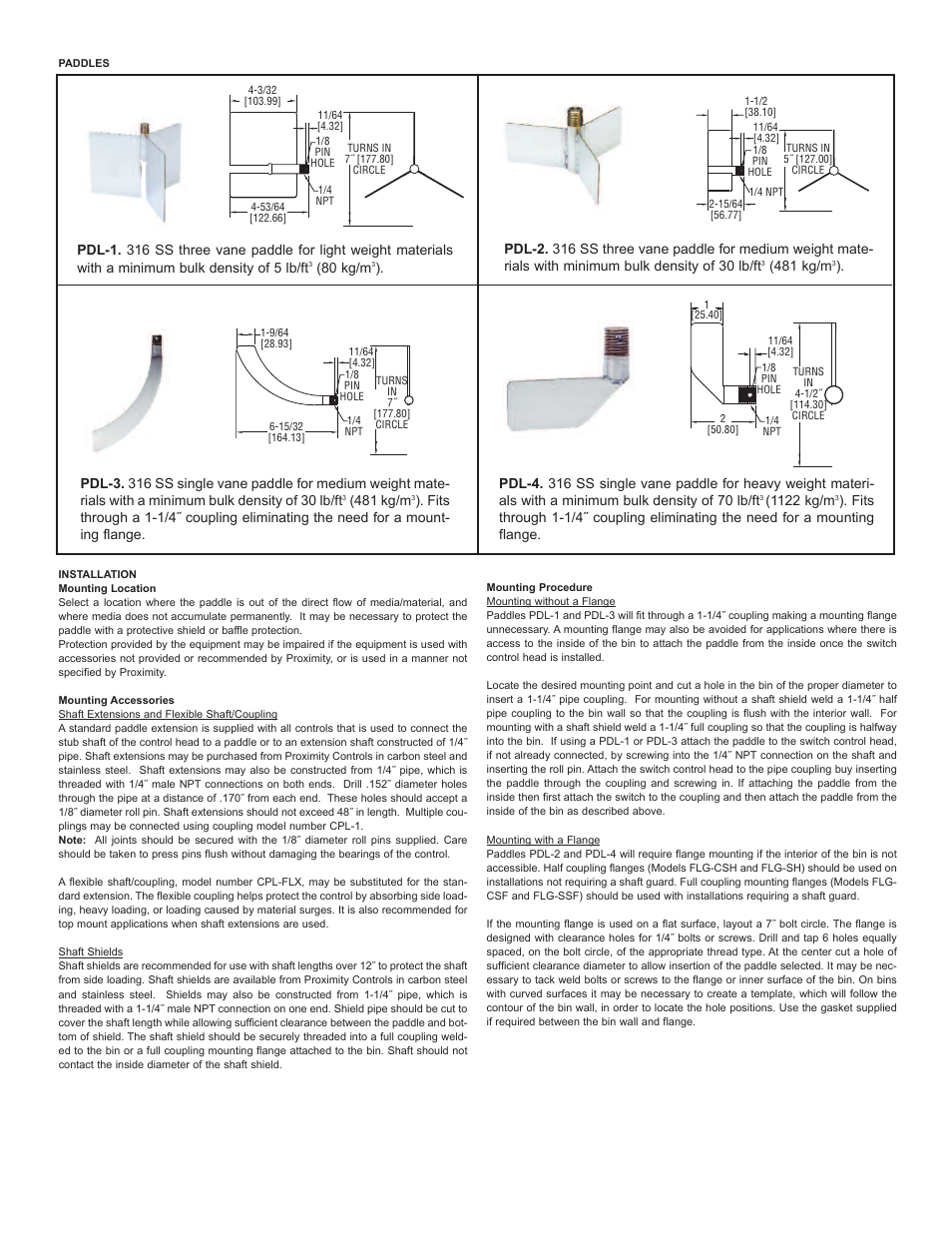 1122 kg/m, 481 kg/m, 80 kg/m | Dwyer PLS User Manual | Page 3 / 4