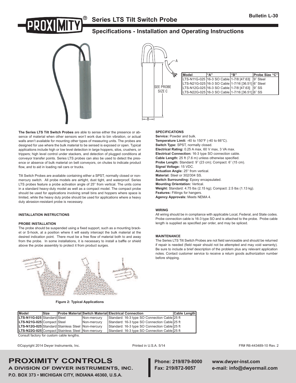 Dwyer LTS User Manual | 1 page