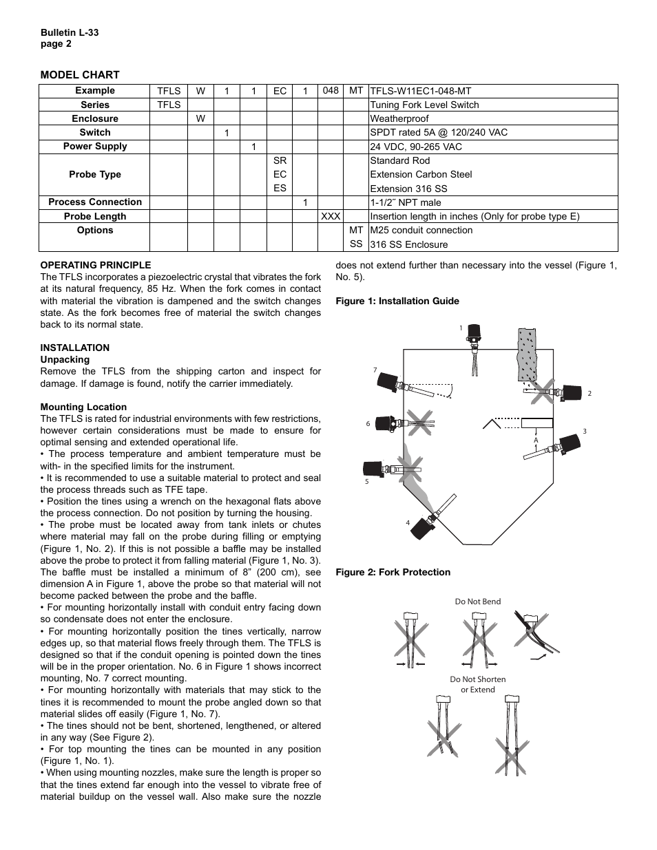 Dwyer TFLS User Manual | Page 2 / 4