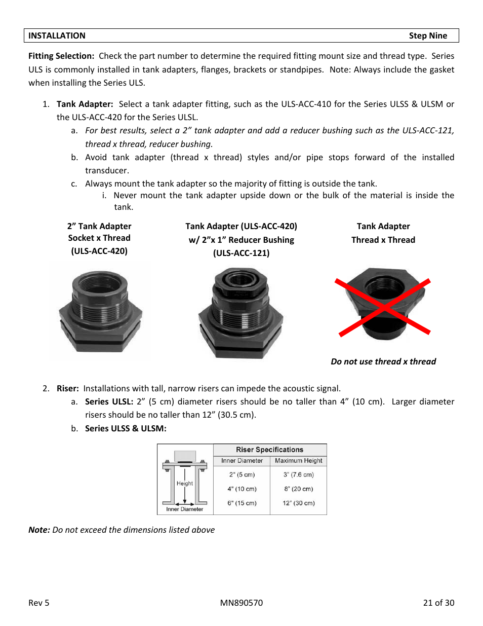 Dwyer ULSS User Manual | Page 21 / 30