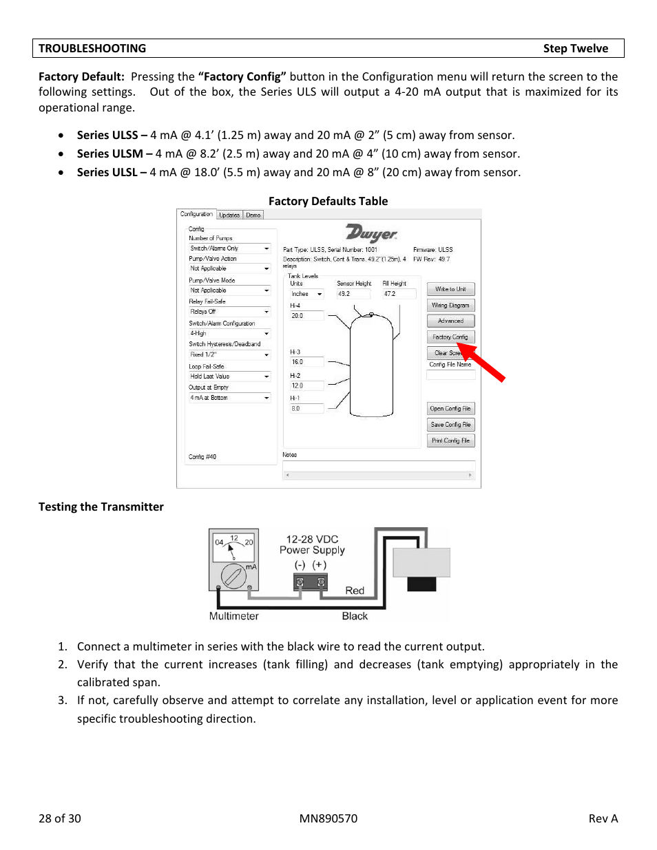Dwyer ULSS User Manual | Page 28 / 30