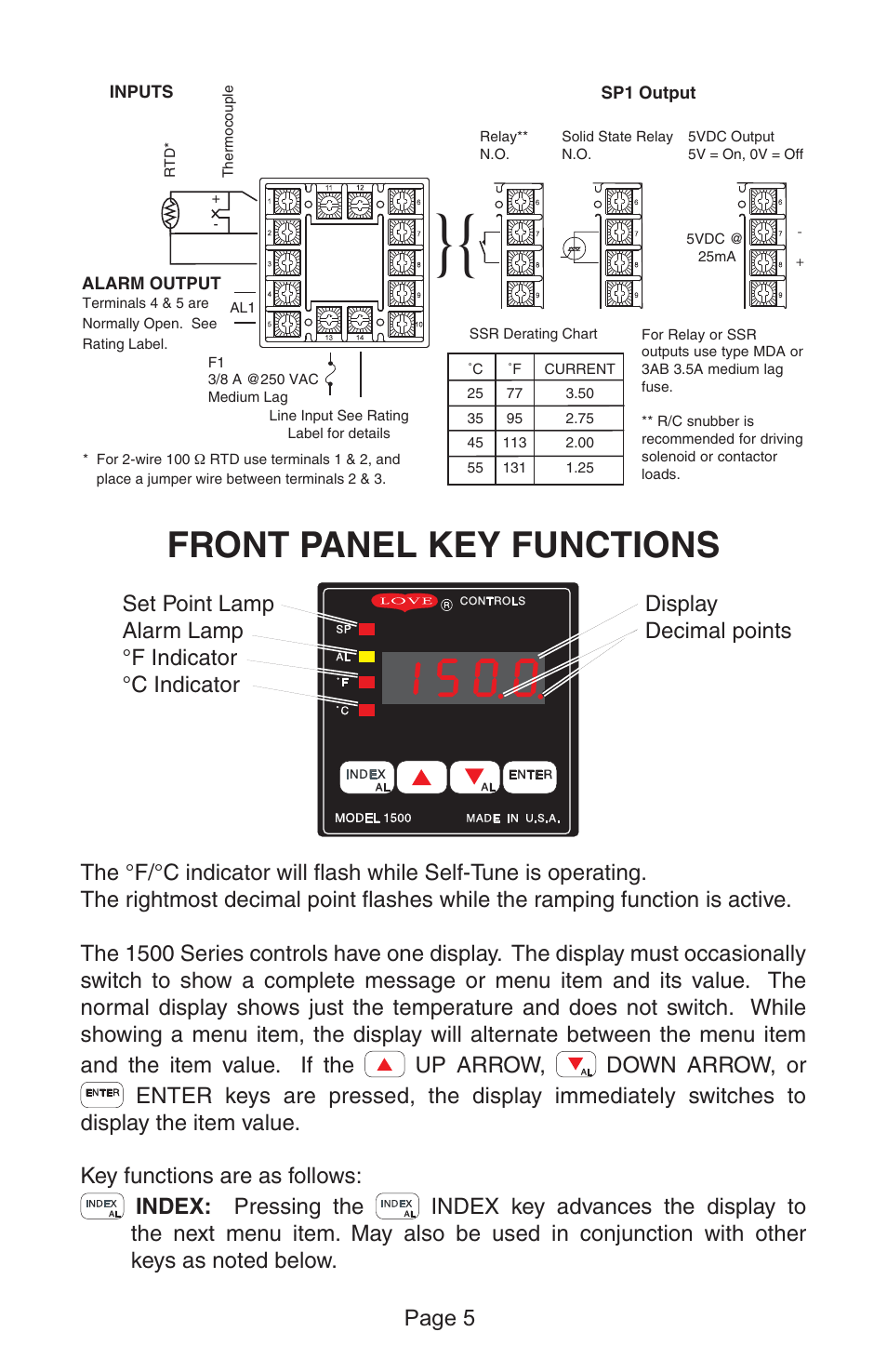 3djh, 4he display +ey the | Dwyer 1500 User Manual | Page 5 / 16