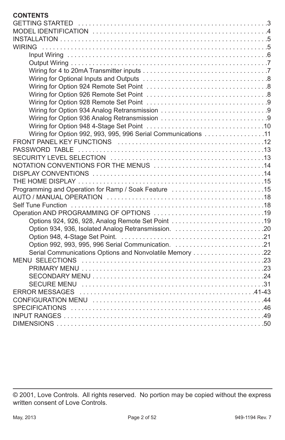 Dwyer 2600 User Manual | Page 2 / 52