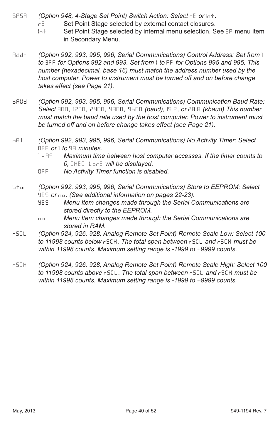 Dwyer 2600 User Manual | Page 40 / 52