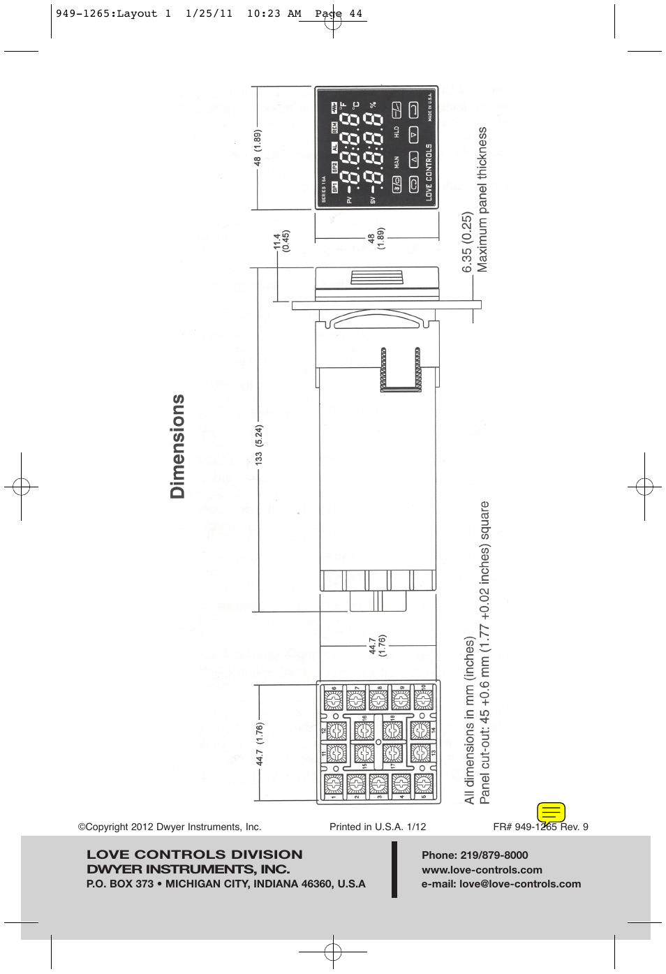 Dwyer 16A User Manual | Page 44 / 44