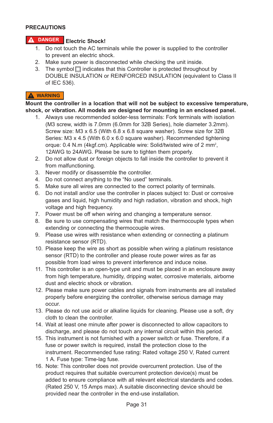 Dwyer 8B User Manual | Page 31 / 32