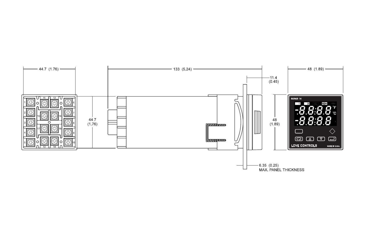 Dimensions | Dwyer 16L User Manual | Page 27 / 28