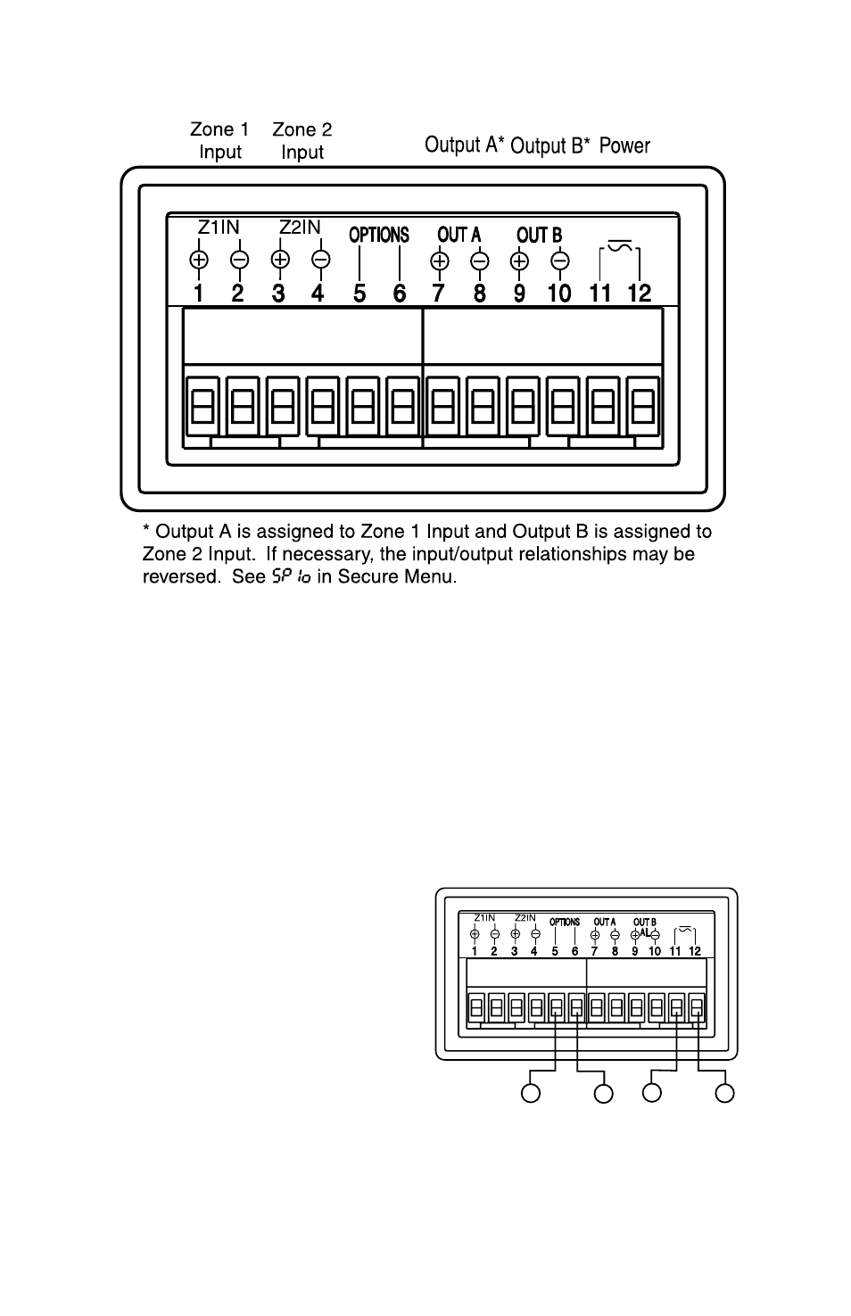 Wiring for optional inputs and outputs 6, Wiring for optional inputs and outputs | Dwyer 32DZ User Manual | Page 6 / 40