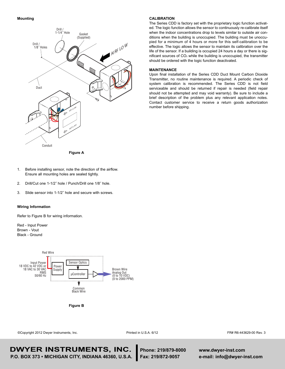 Dwyer instruments, inc | Dwyer CDD User Manual | Page 2 / 2