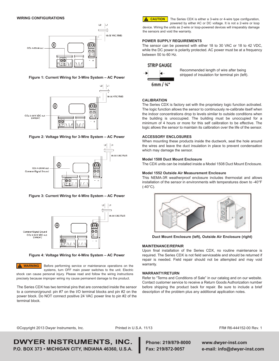 Dwyer instruments, inc | Dwyer CDX User Manual | Page 2 / 2