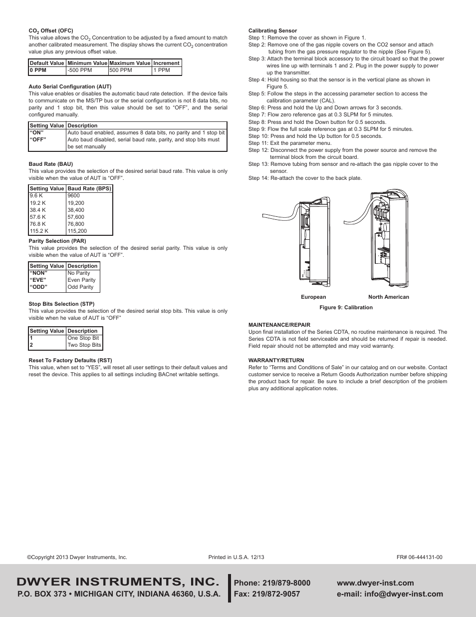 Dwyer instruments, inc | Dwyer CDTA User Manual | Page 4 / 4