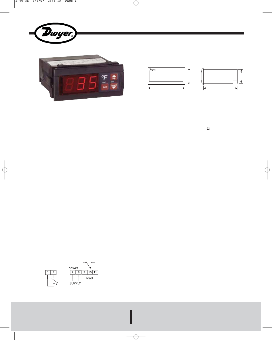 Dwyer TS User Manual | 2 pages