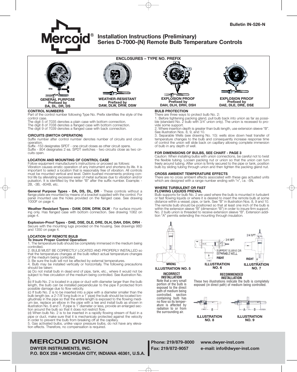 Dwyer DA-7035N User Manual | 4 pages