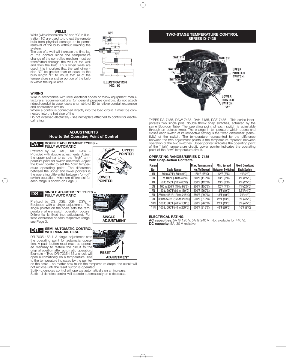 Da – ds – dr | Dwyer DA-7035N User Manual | Page 2 / 4