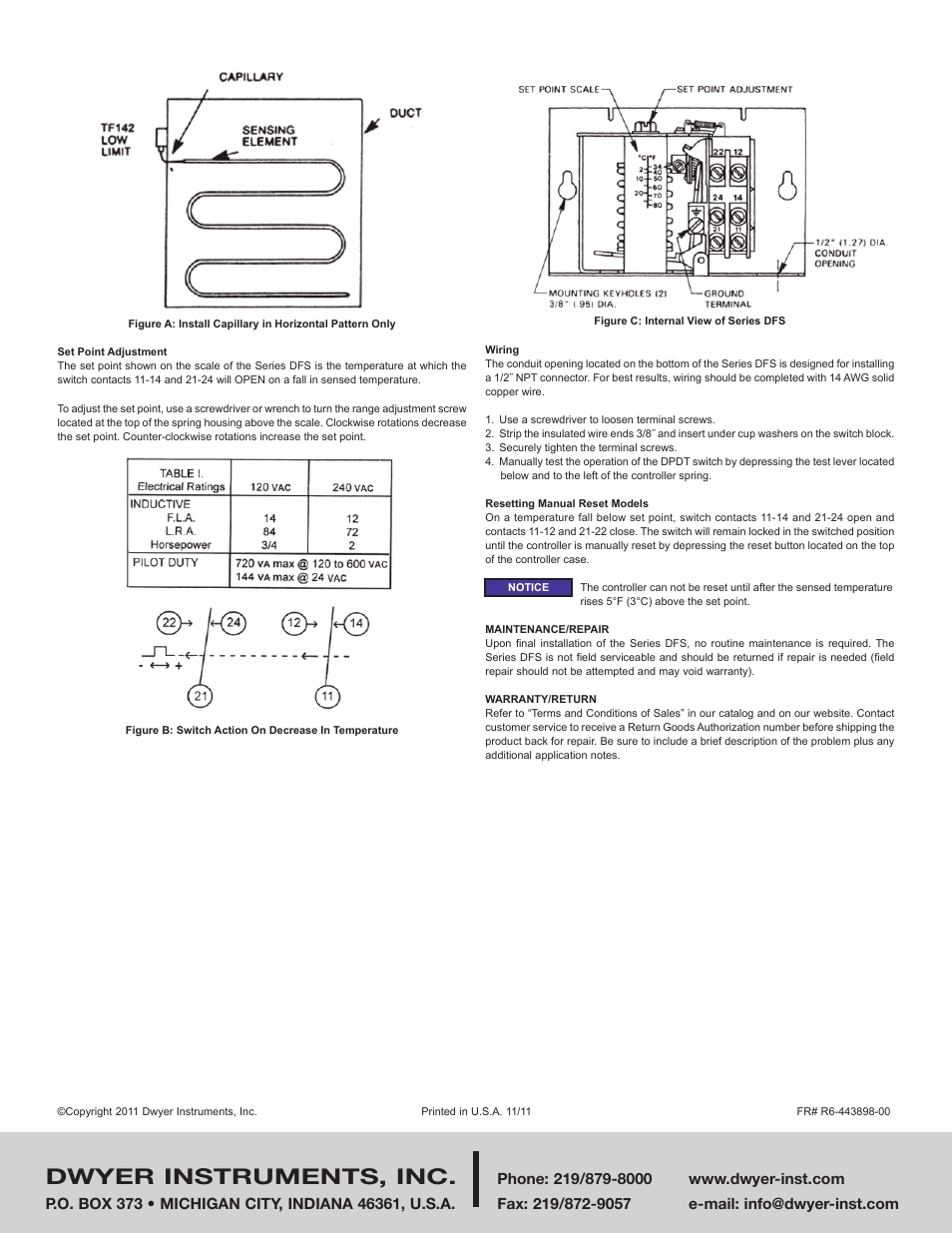 Dwyer instruments, inc | Dwyer DFS User Manual | Page 2 / 2