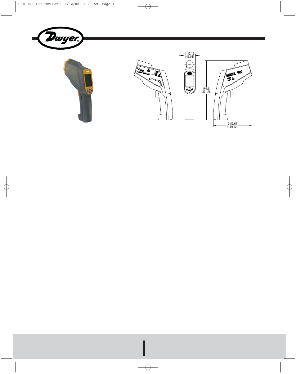 Dwyer IR7 User Manual | 2 pages