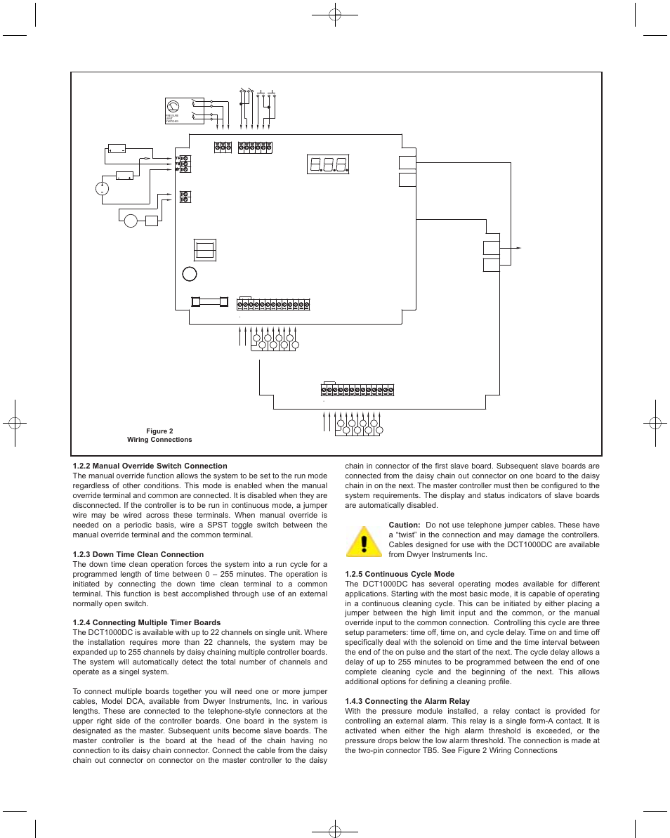 Solenoids, Figure 2 wiring connections | Dwyer DCT1000DC User Manual | Page 4 / 8