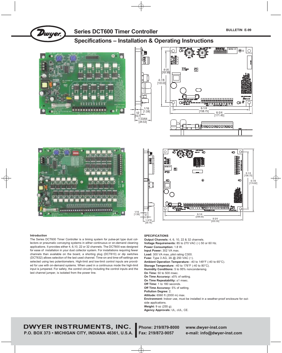 Dwyer DCT600 User Manual | 4 pages