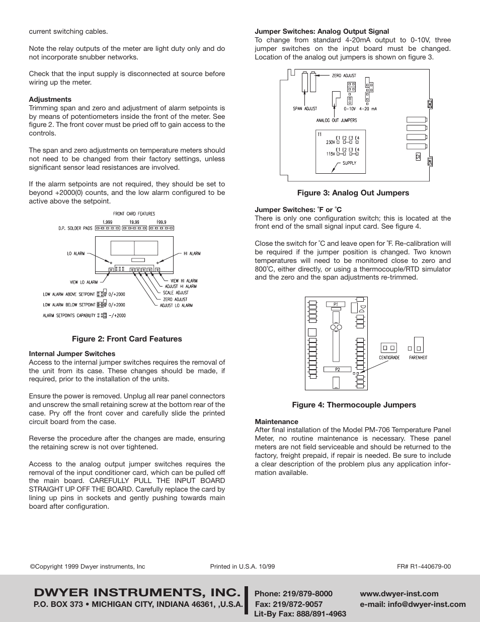 Dwyer instruments, inc | Dwyer PM706 User Manual | Page 2 / 2