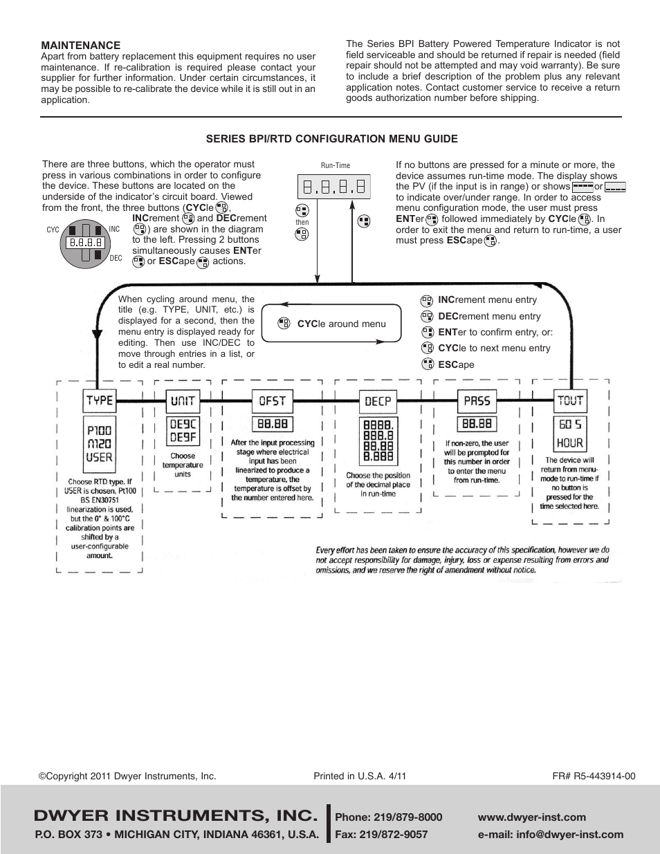 Dwyer instruments, inc | Dwyer RTD User Manual | Page 2 / 2