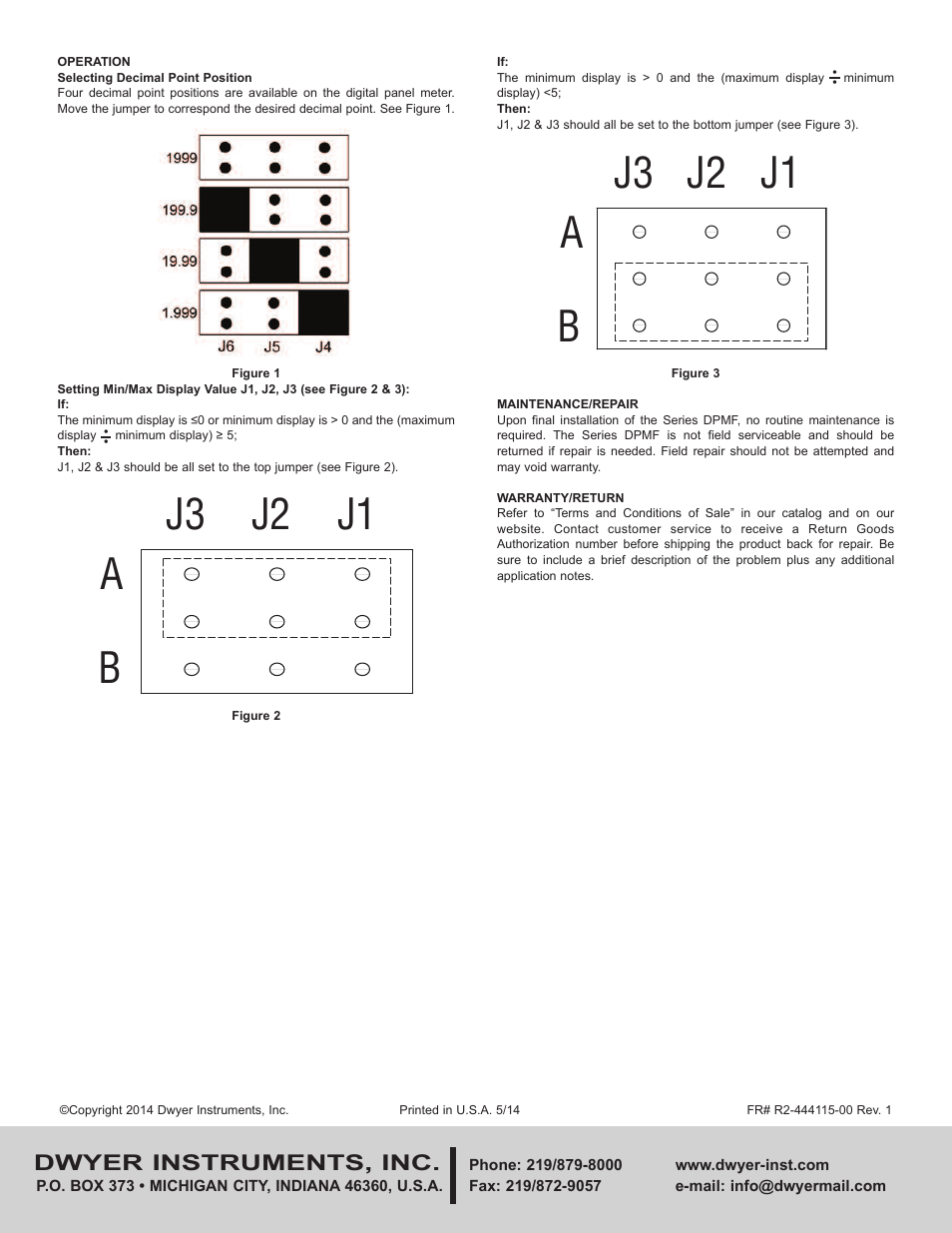 Dwyer DPMF User Manual | Page 2 / 2