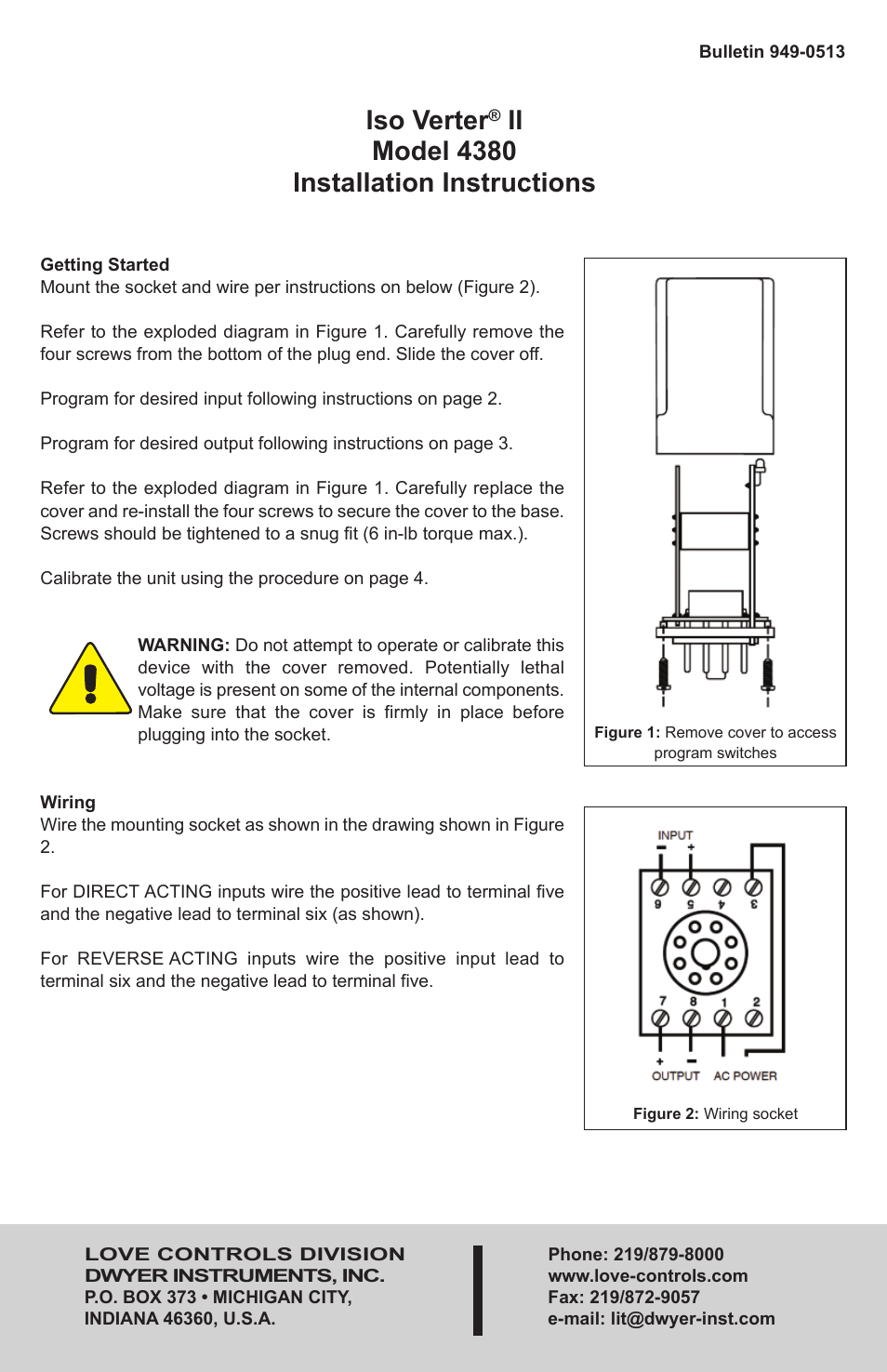 Dwyer 4380 User Manual | 4 pages