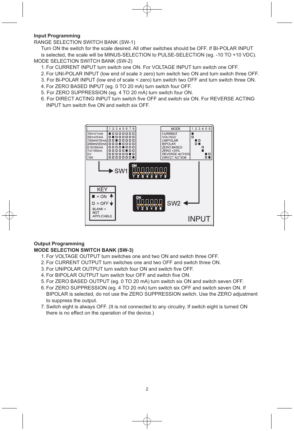 Input | Dwyer SC4380 User Manual | Page 2 / 4