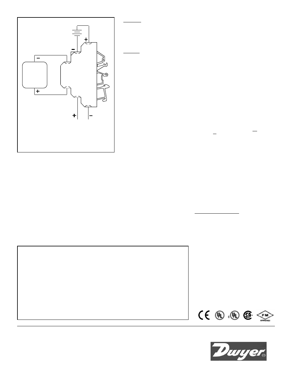 Dwyer instruments, inc, Scc-c/c wiring diagram configuration change, Warning | Caution | Dwyer SCC-C/C User Manual | Page 2 / 2